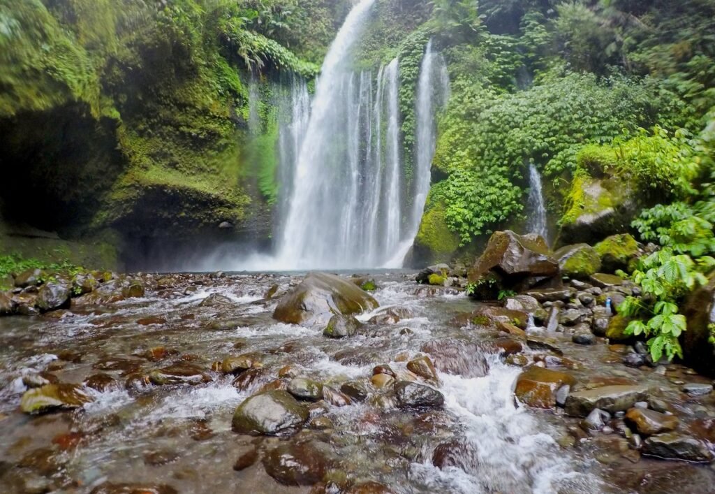 Tiu Kelep waterfall in Lombok