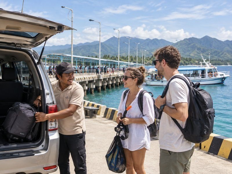 Lombok car and driver harbor transfer