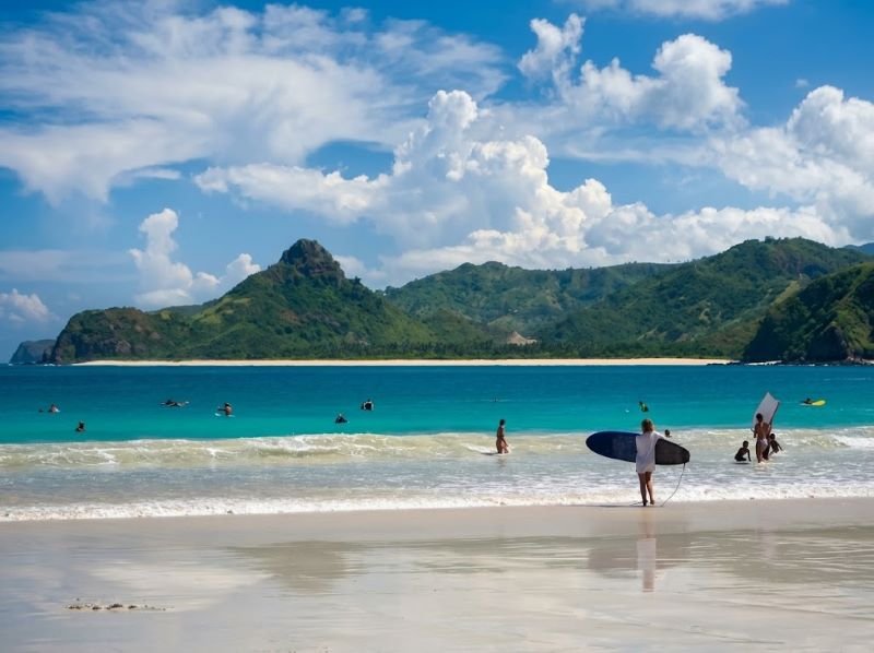 Selong Belanak Beach Surf Good for a First Lesson
