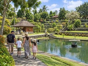 family visiting Narmada Park Lombok