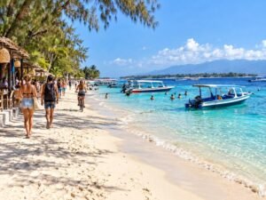 gili trawangan beach and boats