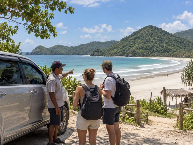 private driver at Selong Belanak Beach Lombok