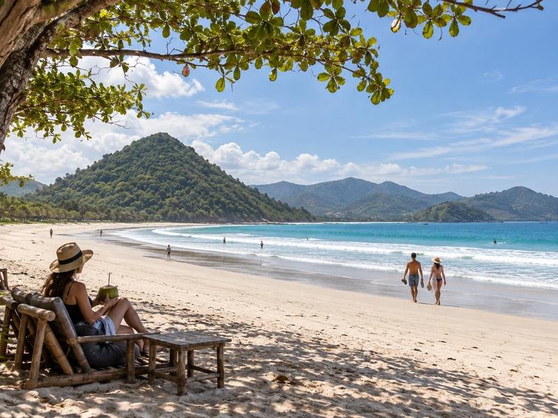 relaxed day at Selong Belanak Beach Lombok