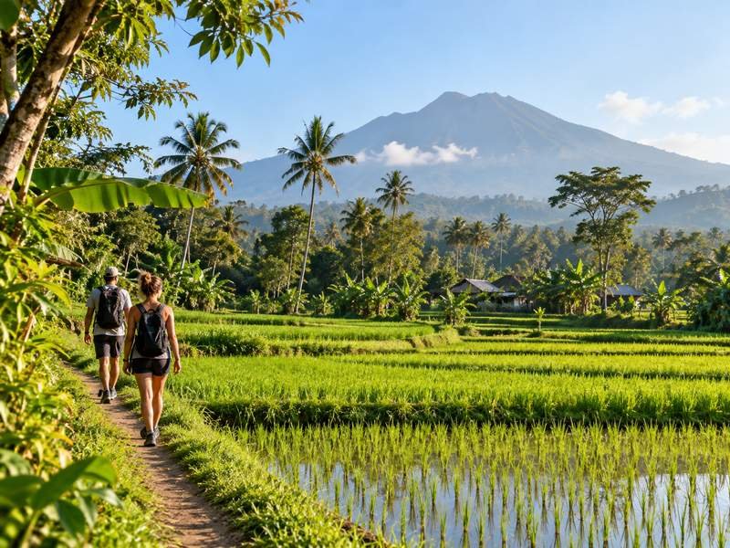 rice fields near Tetebatu Mountain Resort